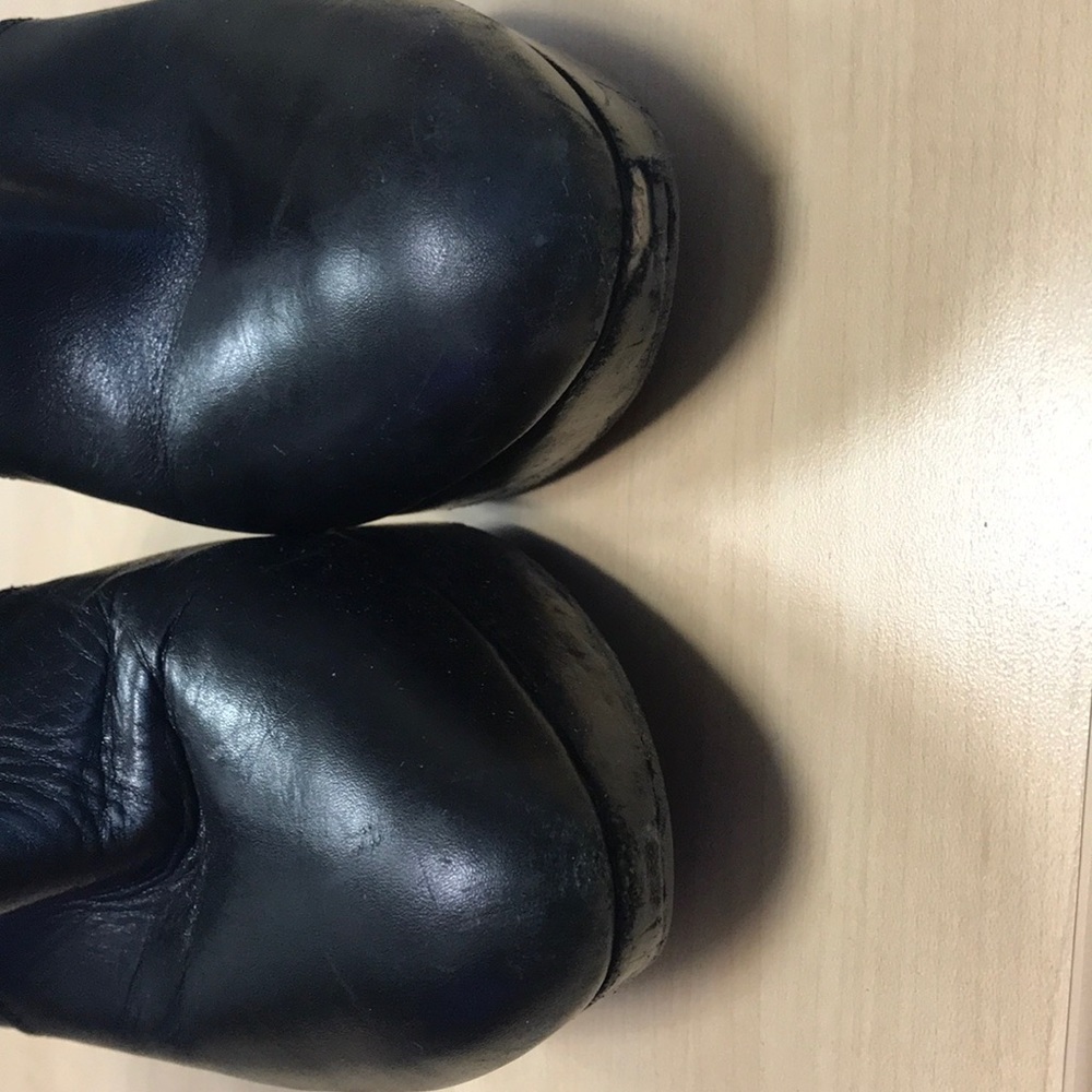 Via Spiga black leather mid calf fold over boots - Picture 7 of 8